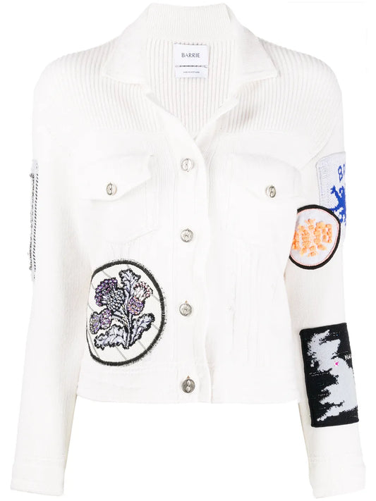 Patchwork Detailed Knitted Jacket