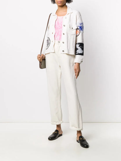Patchwork Detailed Knitted Jacket