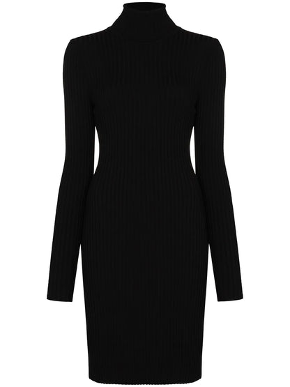 Ribbed-Knit Mini Dress