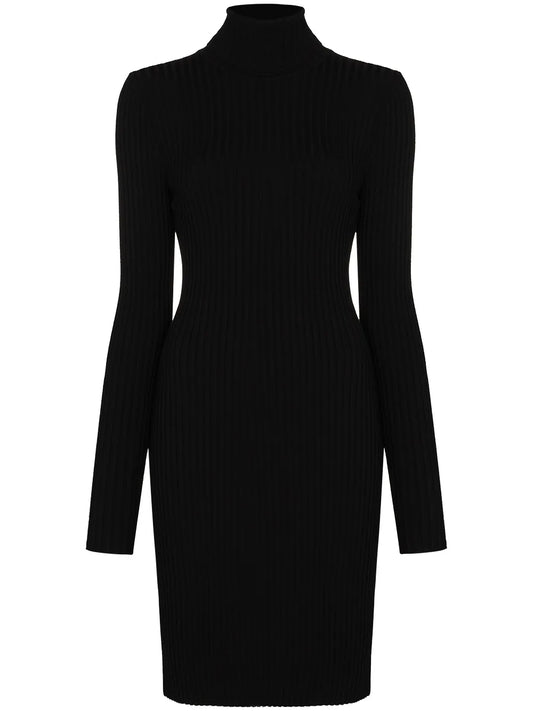Ribbed-Knit Mini Dress