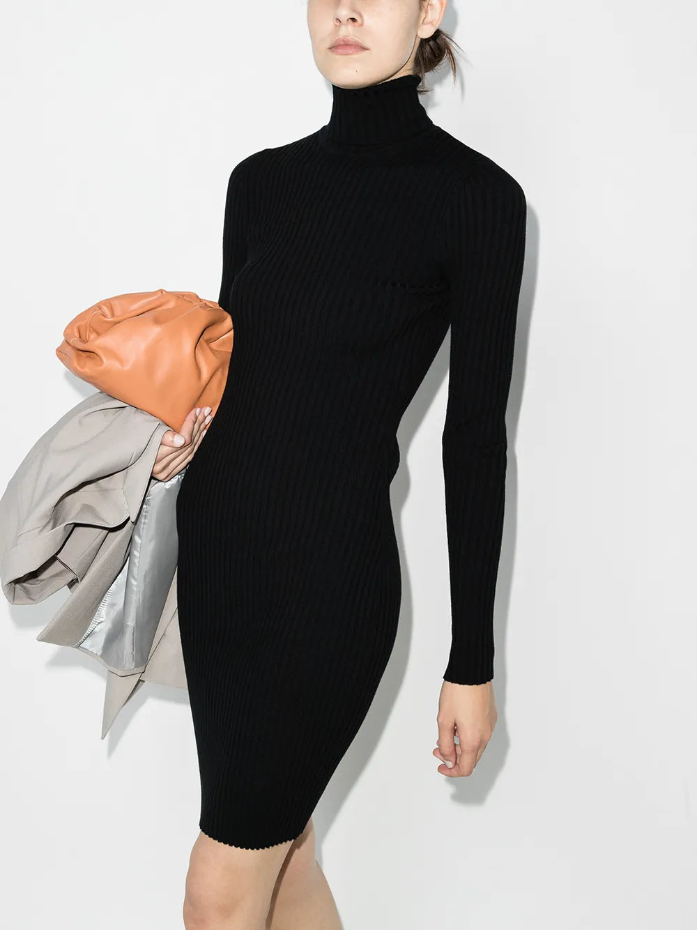 Ribbed-Knit Mini Dress
