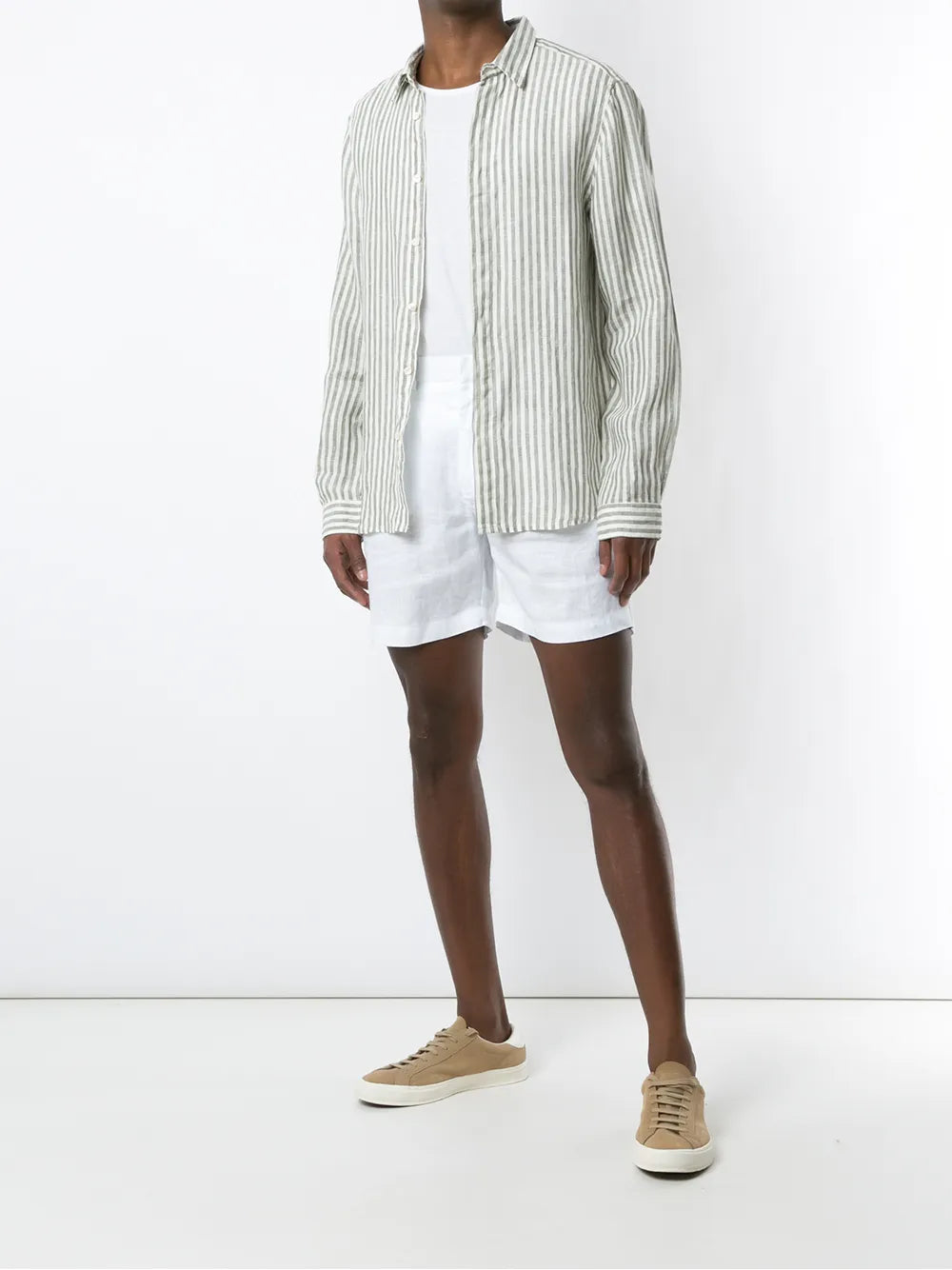Linen Pleated Shorts