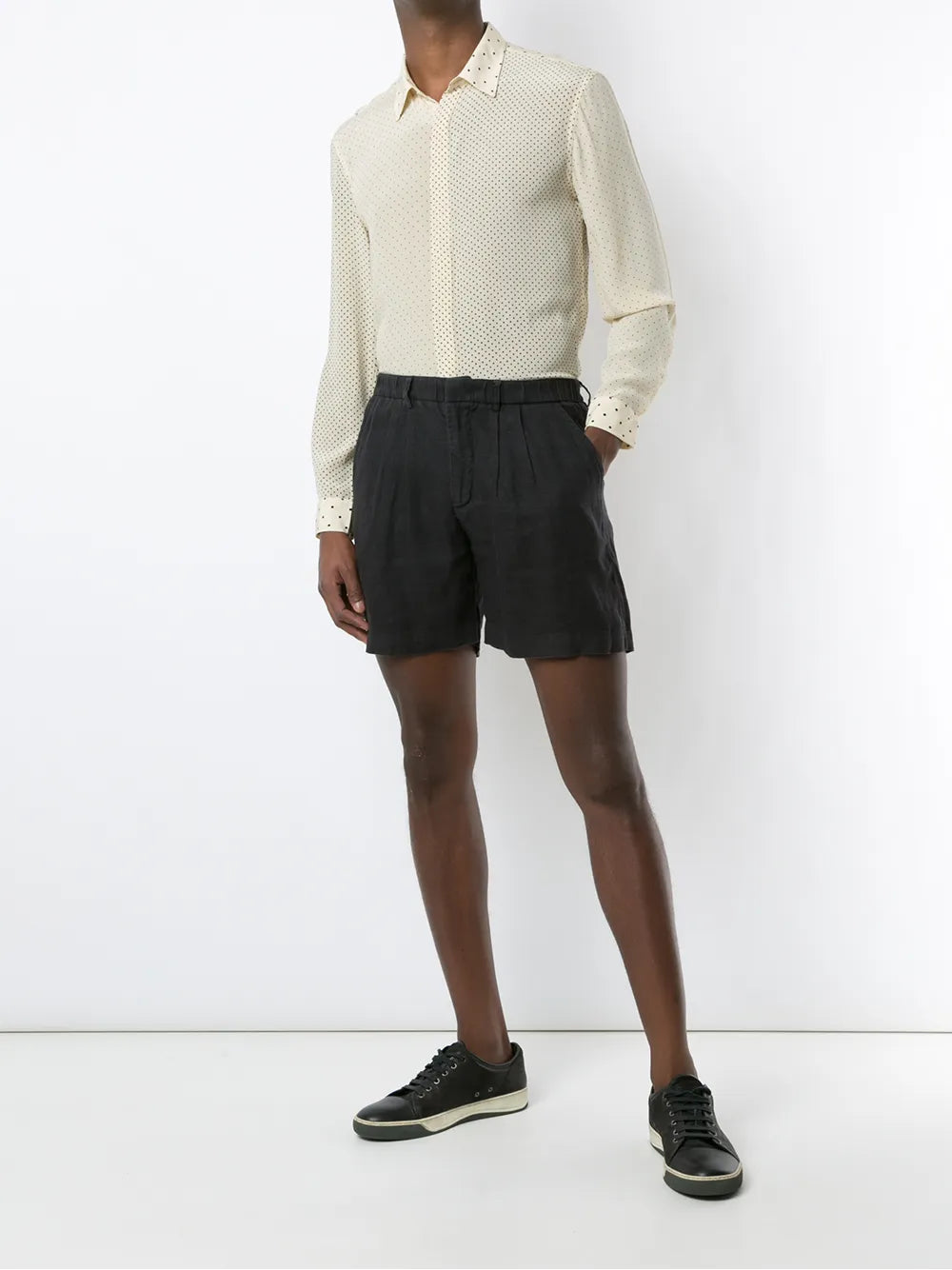 Pleated Linen Shorts