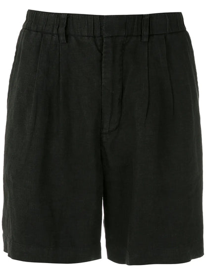 Pleated Linen Shorts