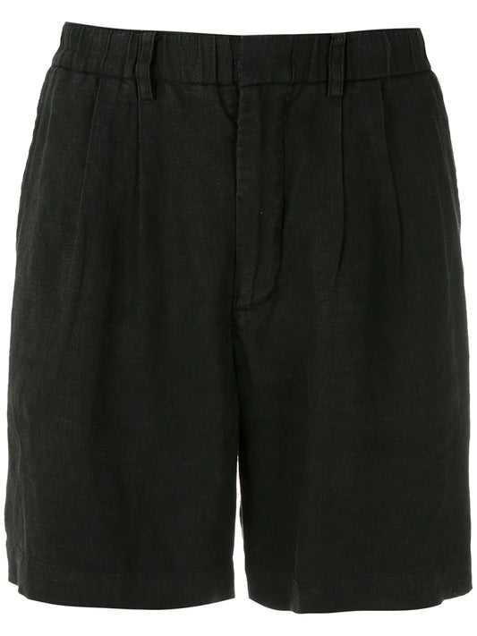 Pleated Linen Shorts