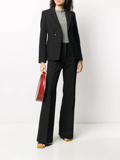 Textured Pleated Trousers