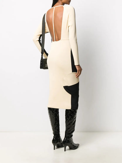 Front N' Back Ribbed-Knit Dress