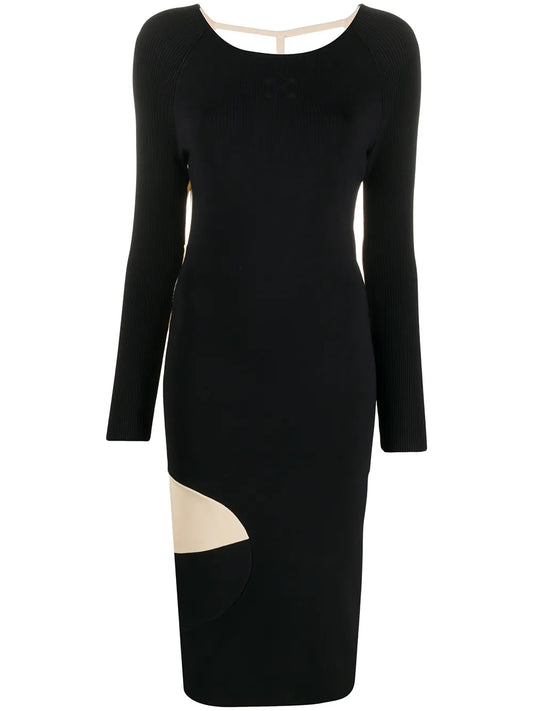 Front N' Back Ribbed-Knit Dress