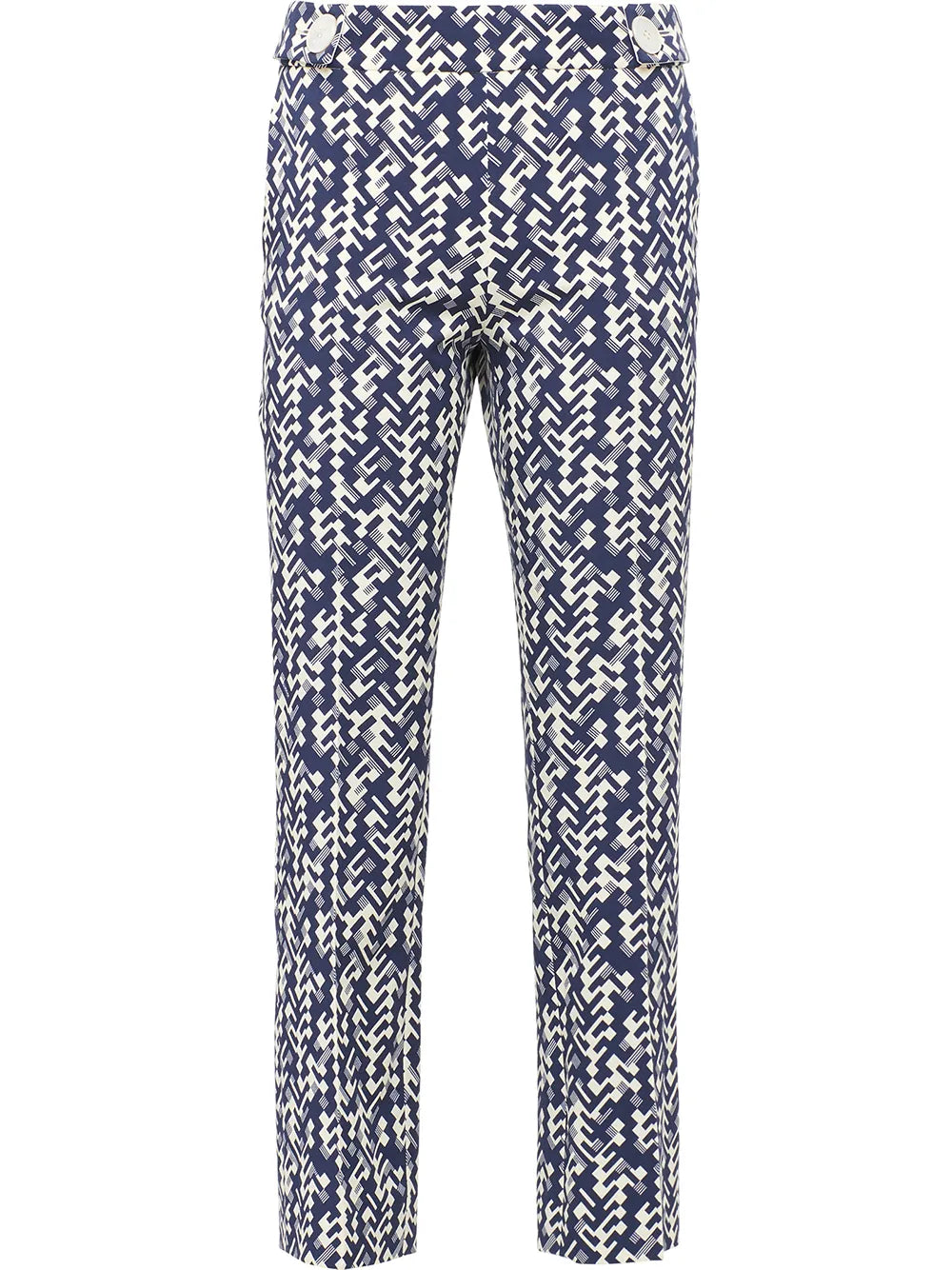 Graphic Print Cropped Trousers