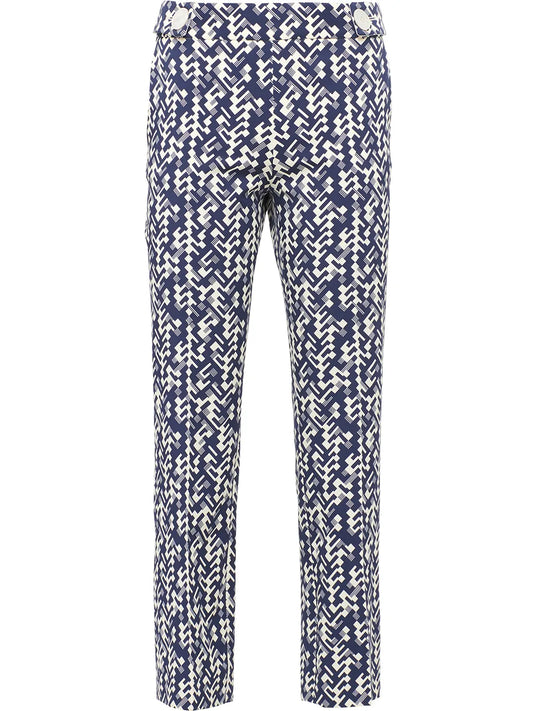 Graphic Print Cropped Trousers
