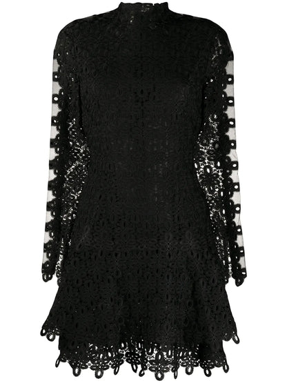 Lace Embroidered Mini Dress