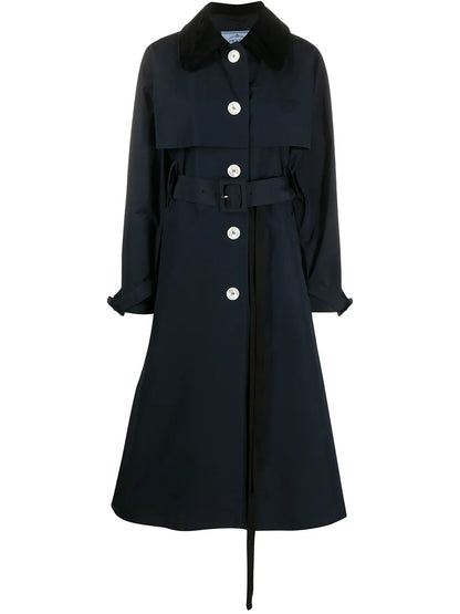 Single-Breasted Belted Trench Coat