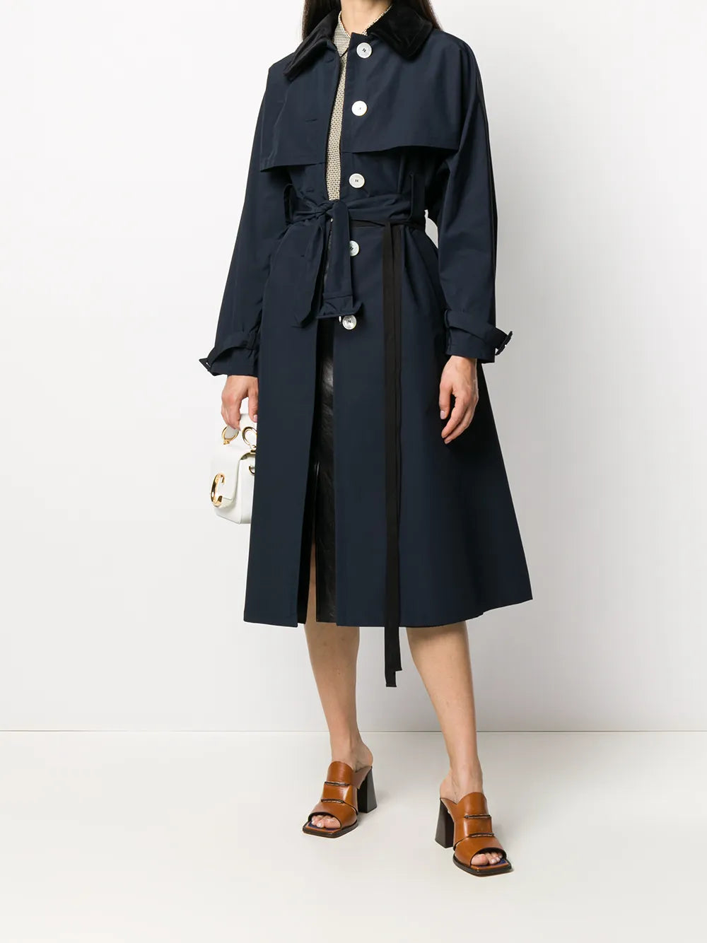 Single-Breasted Belted Trench Coat