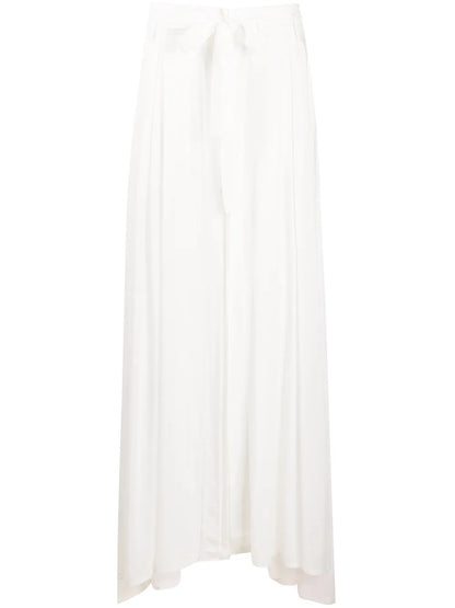 Tie-Waist Pleated Skirt