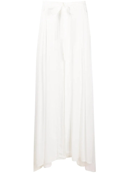 Tie-Waist Pleated Skirt