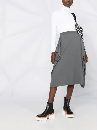 Roll-Neck Knitted Top
