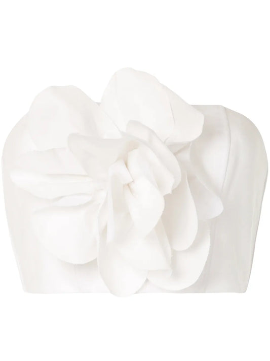 Floral Appliqué Crop Top
