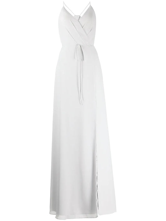 Halterneck Tie-Waist Evening Gown