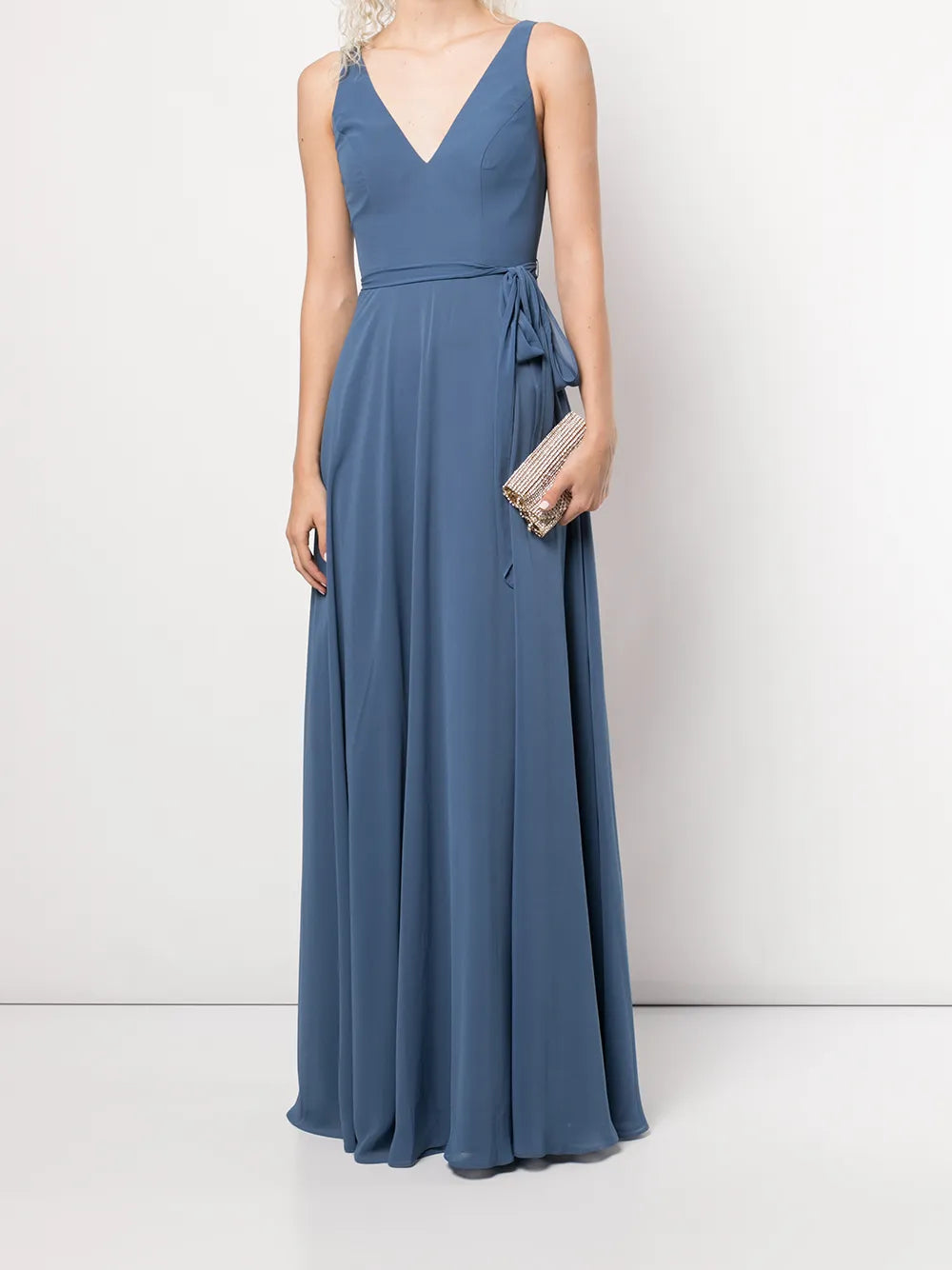 V-Neck Sleeveless Gown