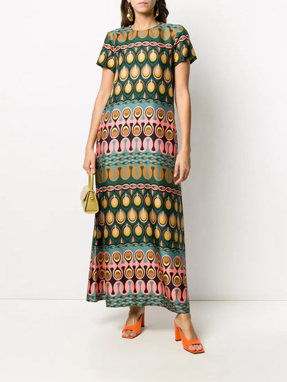 Swing Geometric Print Dress
