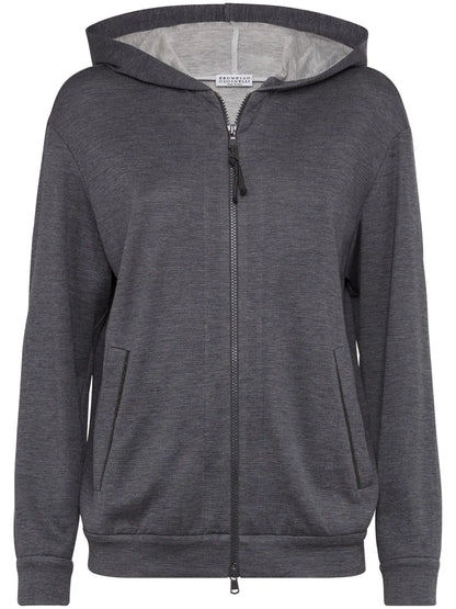 Zipped Long-Sleeve Hoodie