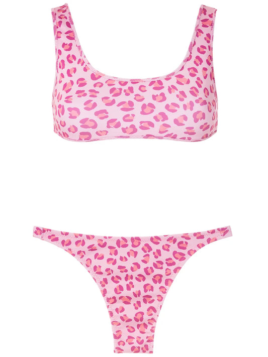 Leopard-Print Two-Piece Bikini