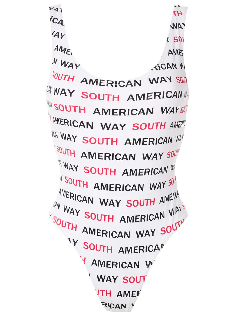 Graphic-Print Open Back One Piece