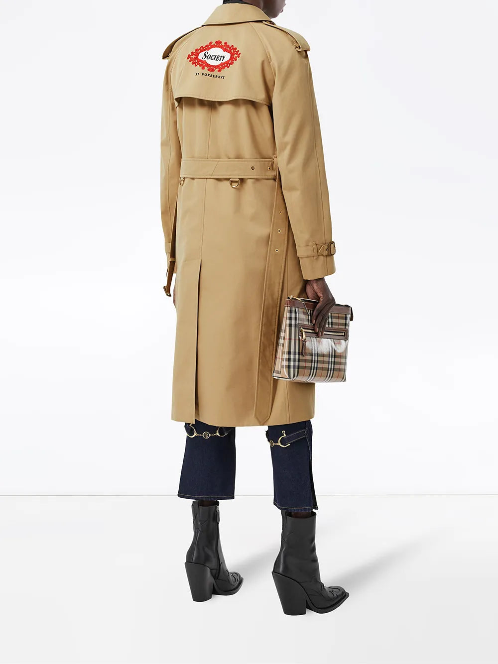 Archive Scarf Print-Lined Trench Coat