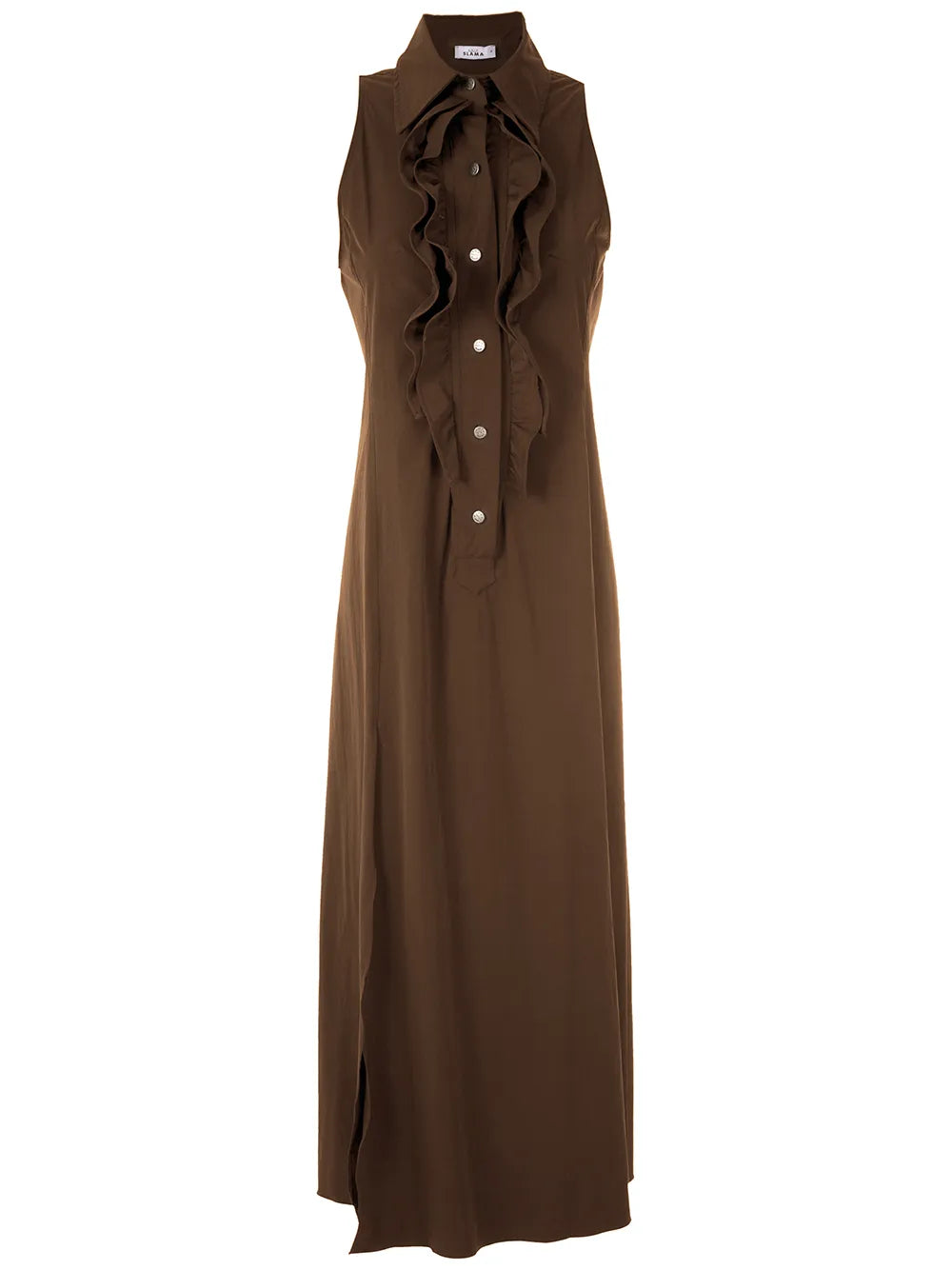 Ruffle-Trim Maxi Dress