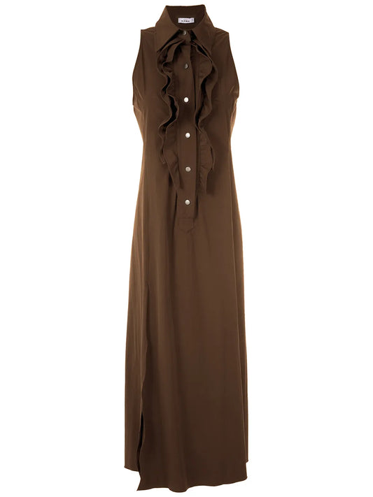 Ruffle-Trim Maxi Dress