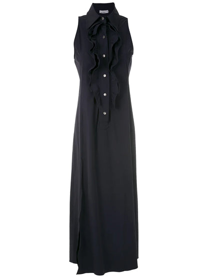 Ruffle-Trim Maxi Dress