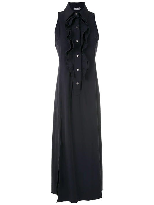 Ruffle-Trim Maxi Dress
