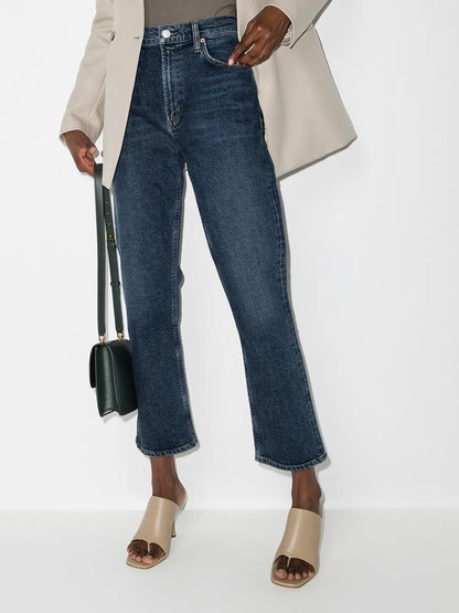 Wilder Cropped Straight-Leg Jeans