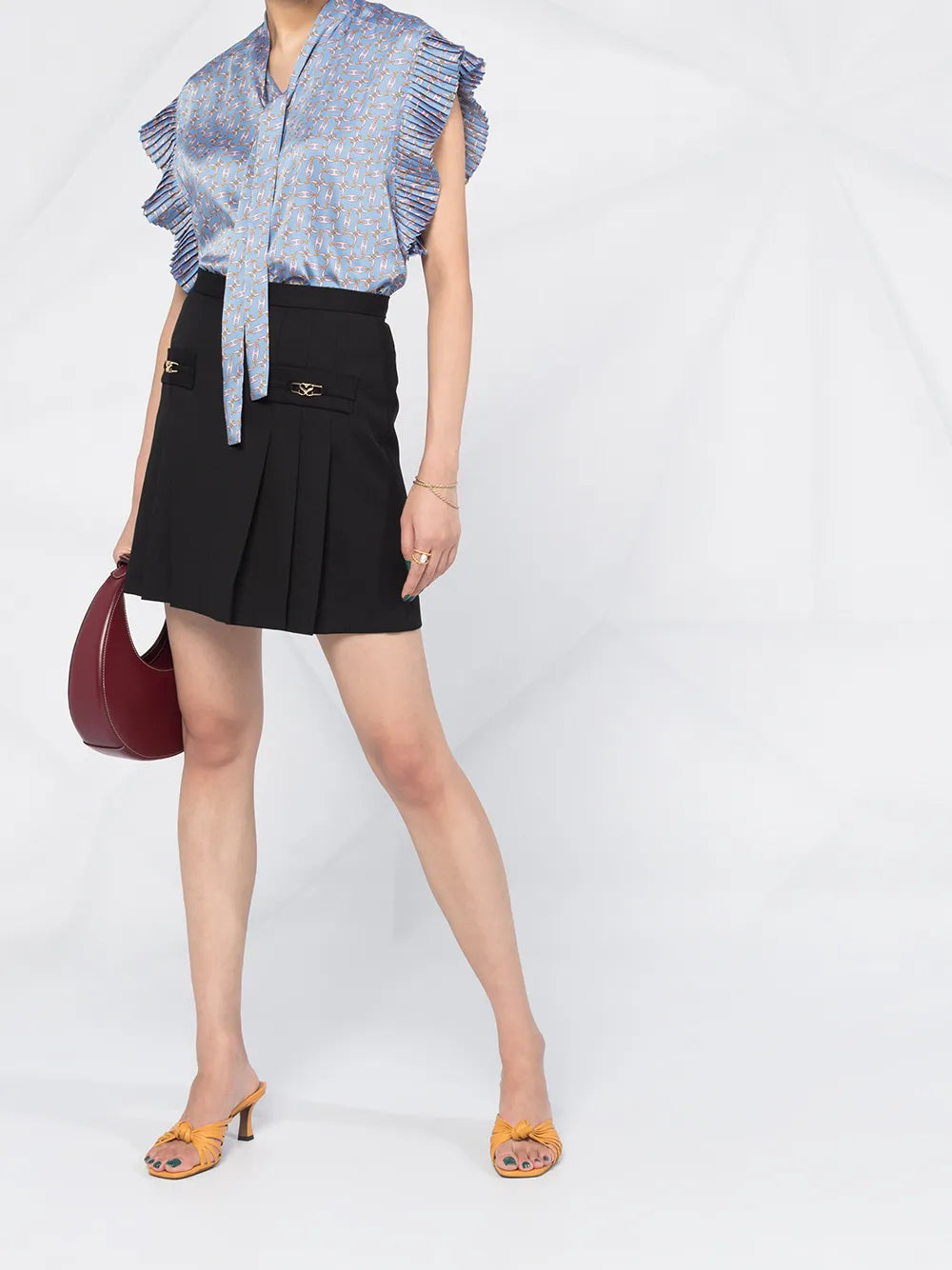 Pleated Mini Skirt
