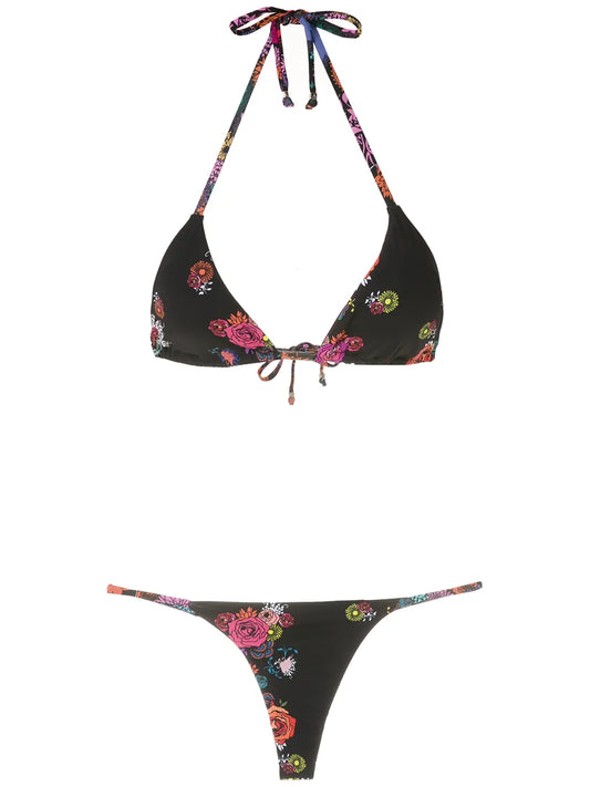Floral-Print Bikini Set