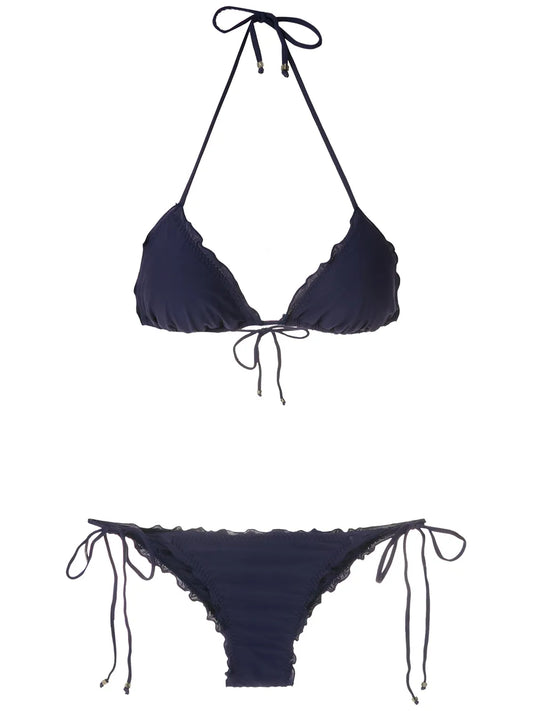 Ruffled Triangle Bikini Set