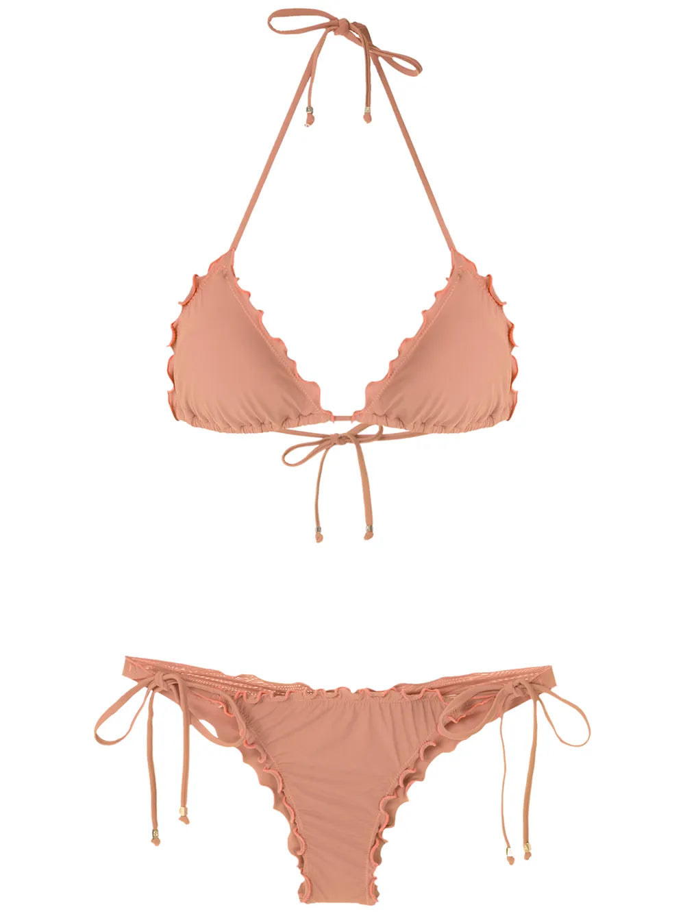 Ruffled Triangle Bikini Set
