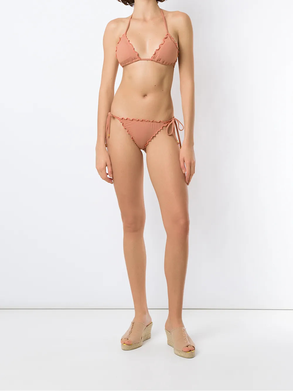Ruffled Triangle Bikini Set