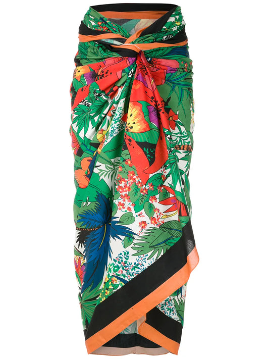 Tropical-Print Sarong