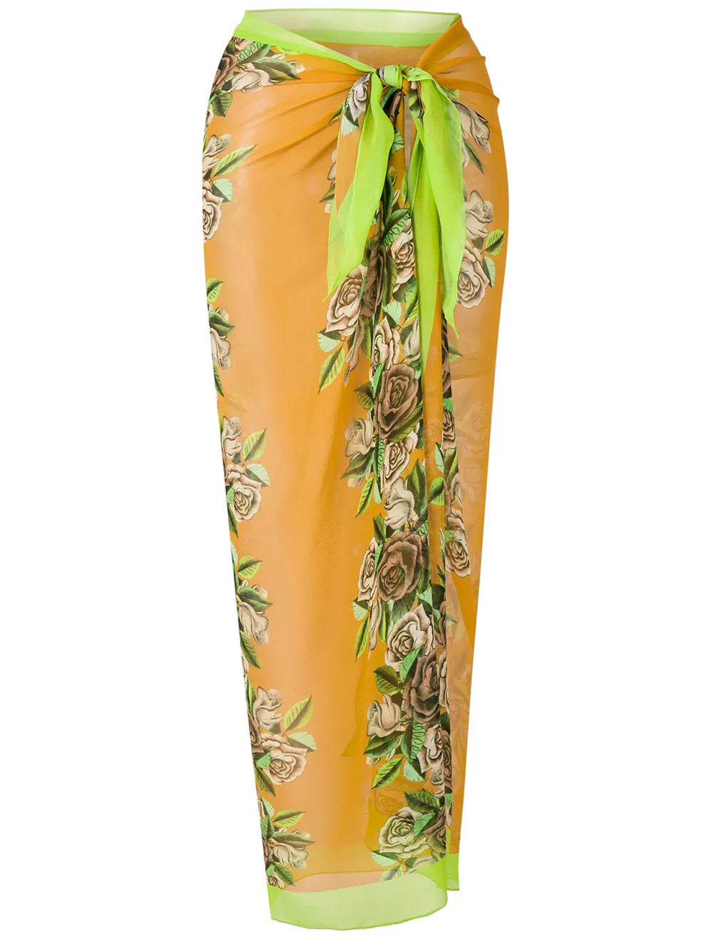 Rose-Print Long Sarong