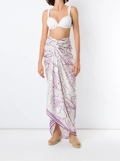 Abstract-Print Long Sarong