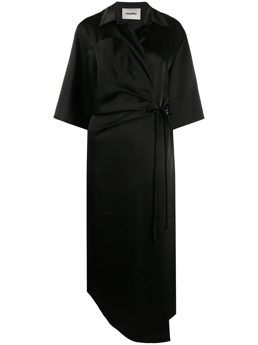 Satin Wrap Dress