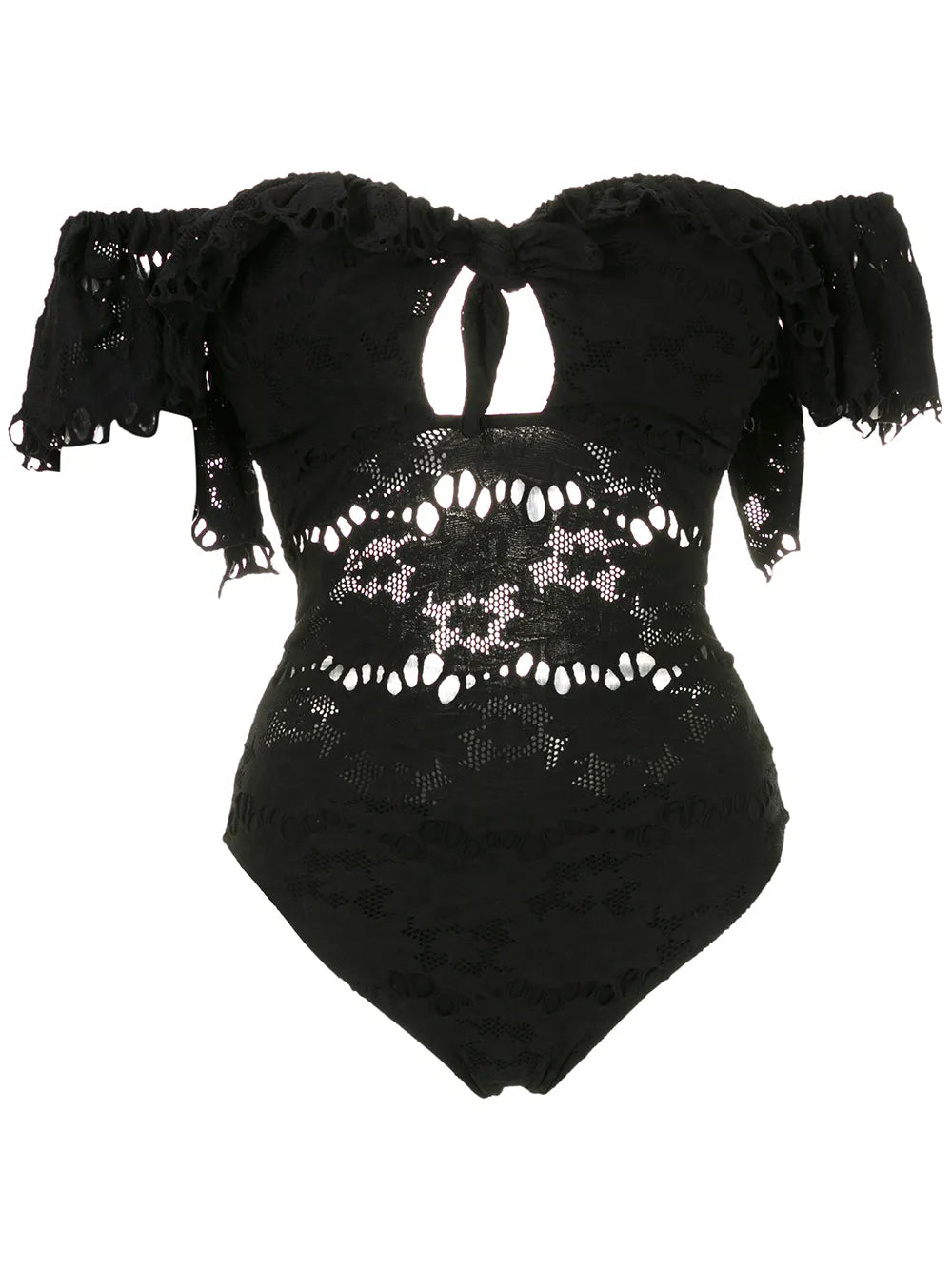 Off-Shoulder Floral Lace One Piece