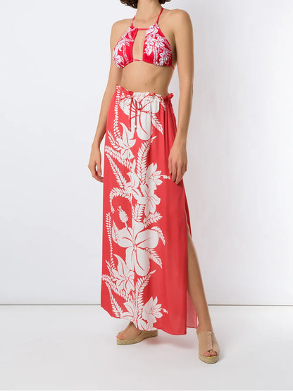 Floral-Print Maxi Skirt