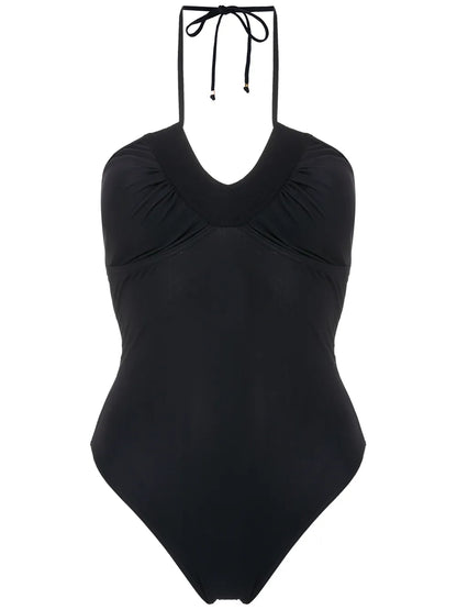 Gathered Open Back One Piece