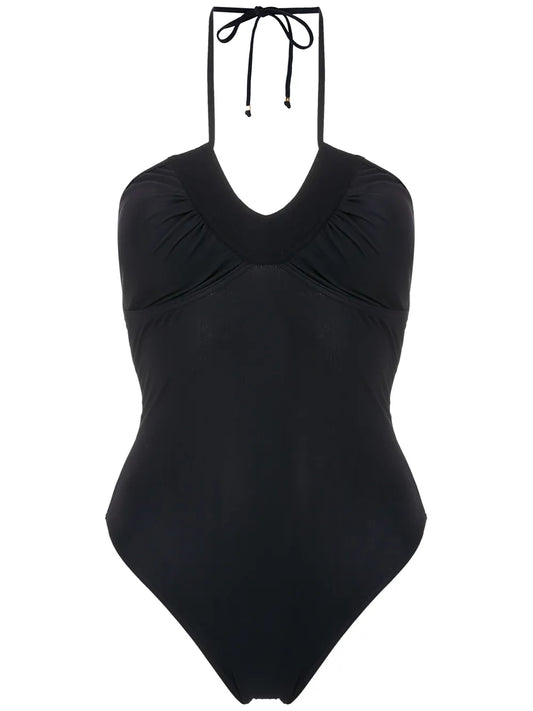 Gathered Open Back One Piece