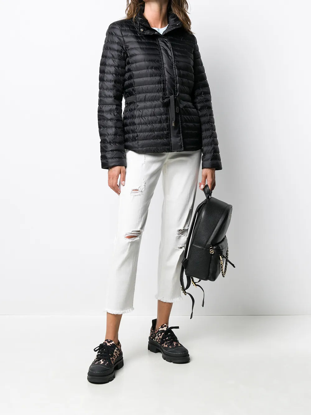Drawstring-Waist Padded Jacket
