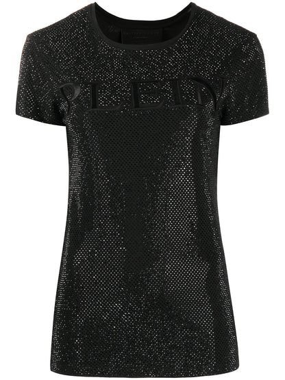 Crystal Plein Embroidered T-Shirt
