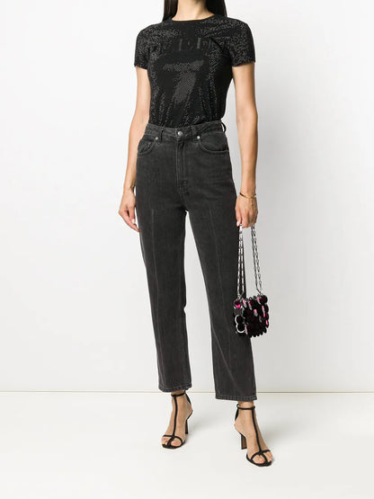 Crystal Plein Embroidered T-Shirt
