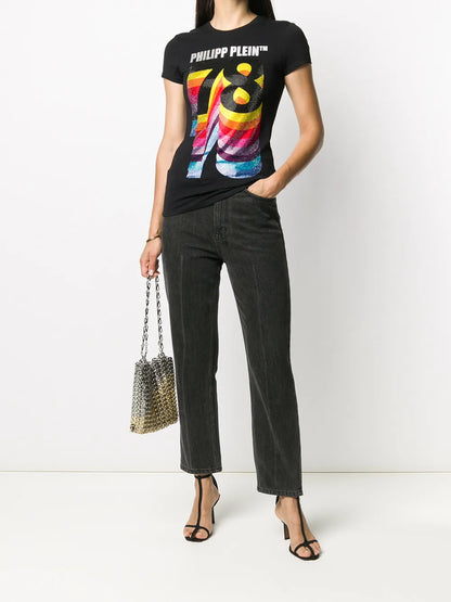 Embellished 78 Print T-Shirt